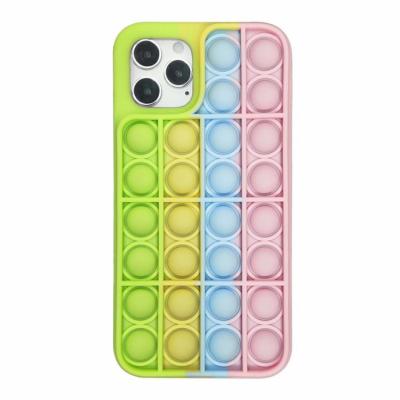 China Hot Selling Shockproof The Jumping Anti-strain To Relieve Sensory Silicone Phone Bubble Wiggle Toy Case For Phone 13 for sale