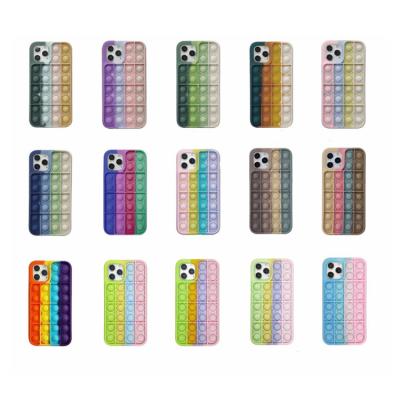 China Rainbow Decompression Silicone Shockproof Case For For I Phone Pro X XR XS Cell Phone 5 6 7 8 Plus Max 12mini 11 Protective Case for sale