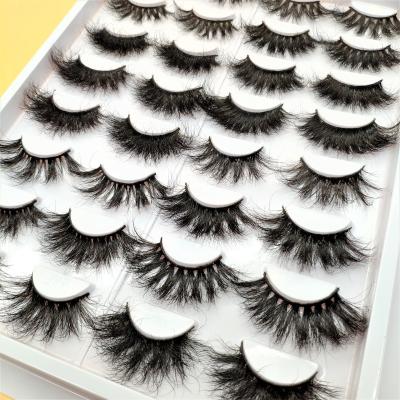 China Long Natural 25mm False Eyelashes Wholesale Vendors 25mm Real Mink Eyelash Vendor for sale