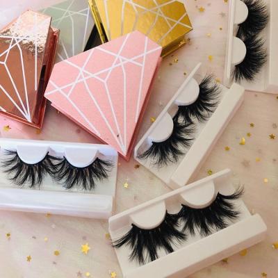 China Natural Wholesale Long Fluffy Private Label Lashes Custom Mink Eyelashes Vendor Soft Mink Strip Eyelashes Box Real Strip for sale