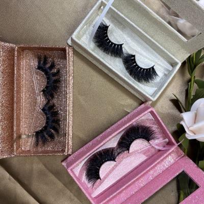 China Free Sample Natural 25mm Mink Eyelashes Wholesale Handmade Lashes 25mm 3d Mink Eyelash With Customized Box for sale