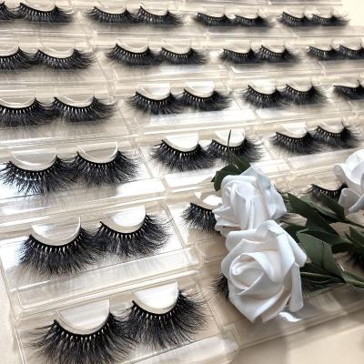 China Natural Soft Cruelty Free False Eyelash 3d Mink Eyelashes Wholesale 25mm 3d Handmade 5d Mink Strip Fan Eyelashes Fluffy for sale