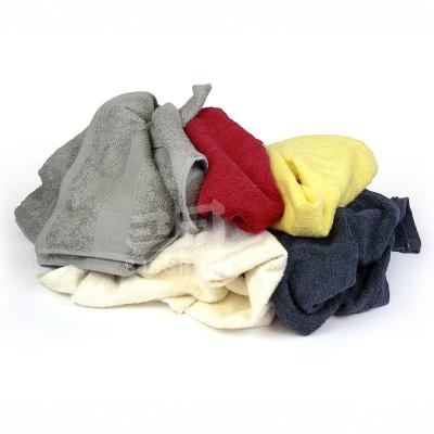 China Free sample Super Absorption Cut 100% reused color cotton rags high cotton terry cotton rags bulk terry towel rags for sale