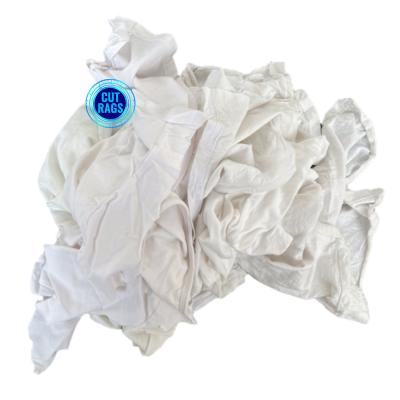 China 0.5-400kg Bale Bleaching Industrial Rags Cutting Clothing For Machine Wiping white printed t shirt rags bag of rags for sale