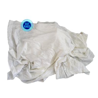 China Industrial cleaning Industrial Cleaning Cloth Marine Cotton Wiping Rags 100% Cotton White T-shirt Rags for sale