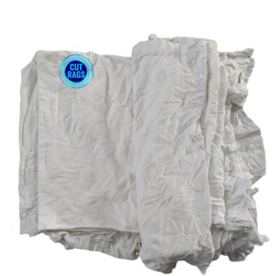 China High absorbency 100% Cotton White wiping Rags Industrial Cleaning cotton rag t shirt rags for water and oil zu verkaufen