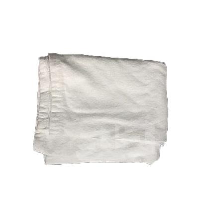 China Factory Direct Strong Adsorption Used White Cotton Wiping Towel Rags Standard Cotton Cloth White Terry Wipers for sale