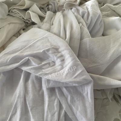 China White Cotton Wiping Rags Cotton Hosiery Rags Clips 100% Cotton White Color Industrial Cleaning T-Shirt Rags for sale