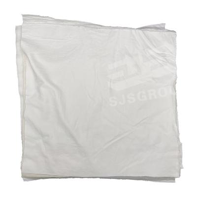 China Low lint Regular size 10KG Clean Cloth Cut Sheeting Rags Used For Oil Rags for Painters BAG WHITE COTTON RAGS for sale