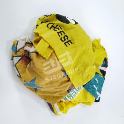 China Australia Grade A colored wiping rags Industrial rags 10kg bales 100% cotton t-shirt rags for macanics for sale