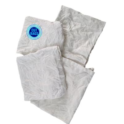 China Grade A 5 lbs White Rags Cut Garment Recycling Rags High Grade industrial textile white rags for sale