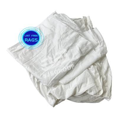 China 10 kg compressed rags Cut Reused hotel bed sheets white rags trapos indistriales paint rags for mechanic cleaning for sale