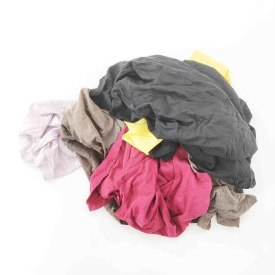 China Australia colored t-shirt wiping rags Industrial 10kg bales 100% cotton T-shirt Rags for mechanical workshops for sale