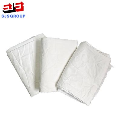 China Lint free 100% cotton cutting pieces used bed sheets White Sheeting Rags for industrial use export cotton rags for sale