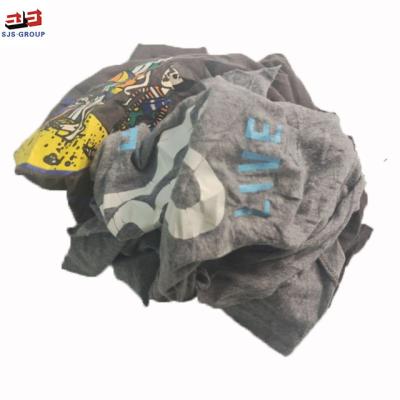 China No Dirty Mixed Color 95% Cotton T Shirt Rags For Wiping for sale