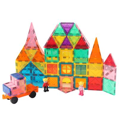 China Building Toy New Design 90 Pcs Kids Magnetic Tiles Building 3d Diy Rod Educational Magnet Plastic Blocks Sets Toys For Kid for sale