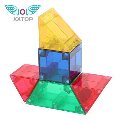 China Factory Price Eco-friendly Material Magnetic Building Blocks Set Plastic PC ROD Learning Kids Toys Magnet Cube Irregular Shape Building Model for sale