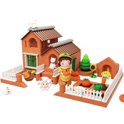 China Real 3D DIY Bricks Mini Eco-friendly Material Housing Building Blocks Sets Construction Engineering Learning Kids Steam Education Toys for sale