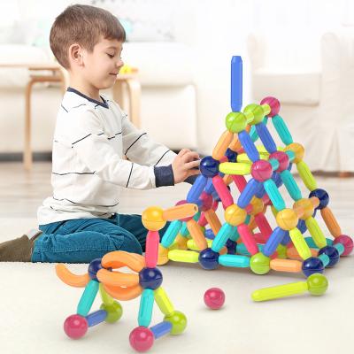 China Building Toy Kebo Sticks Blocks and Balls Magnetic Building Rods Set 61 Pcs Connect Bar Plastic Toys for Kids for sale