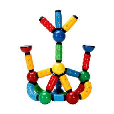 China Eco-friendly Material Magnetic Sticks Building Blocks Educational Toy Magnetic Bar Magnet Toys For Kids for sale