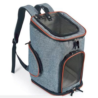 China Sustainable Pet Carrier Backpack Dog Carrier Backpack Expandable Pet Travel Bag for sale