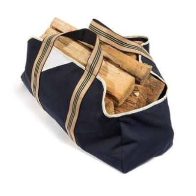 China Heavy Duty Log Carrier Bag Packing Canvas Log Carrier Bag Firewood Carrying Carry Bag for sale