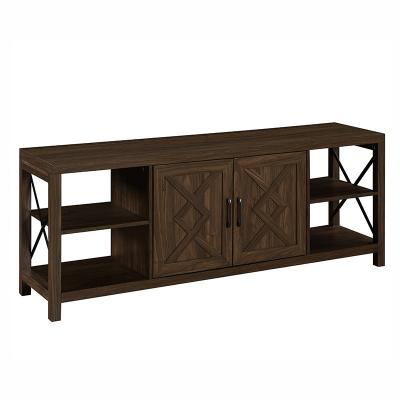 China Customization Living Room Furniture Mid Century Modern Wood 70 Inch TV Stand Cabinet Along With Storage for sale