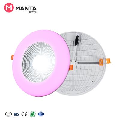 China Factory Price 12W Aluminum Alloy Modern Frameless Recessed Ceiling RGB LED Panel Light for sale