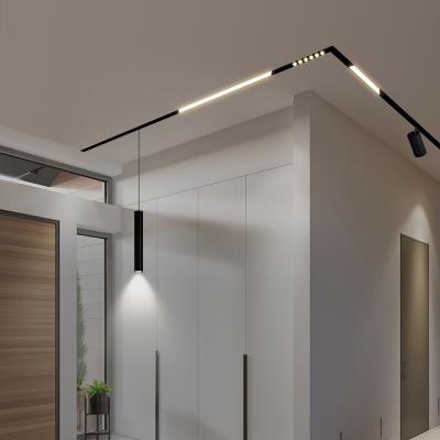 China New Trend Modern Custom 48V Magnetic Track Light With Aluminum Recessed Magnetic Track Lighting System for sale