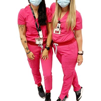 China OEM Service OEM Service Customized Wholesale Women's Stretch Zipper Scrub Tops and Pant Sets Medical Men's Uniform Scrubs Hospital Uniform Nurse for sale