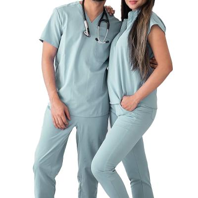 China OEM Wholesale Private Label Hospital Fashion Manufactor Medical Care Scrubs Top Surgical Uniform For Men Women Nurses Vendors Set for sale