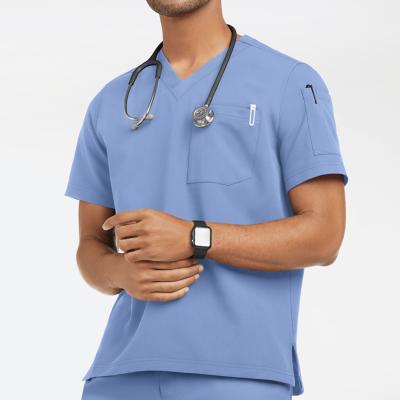 China custom made nurs anti wrinkle anti wrinkle anti shrink hospitalaria en verde scrubs dropshipping spa tunic uniform gorros medical medicos scrubs for men for sale