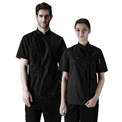 China Custom Wholesale Anti-Pilling Black Blend Custom Made Men's Coat Jackets Polyester Cotton Hotel Chef Hotel Chef Uniforms Work Suit Restaurant Chef Uniform for sale