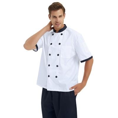 China Anti-Pilling Kitchen Black Restaurant Chef Uniforms Custom Cooking Jacket Clothing Uniform Anti-Pilling for sale