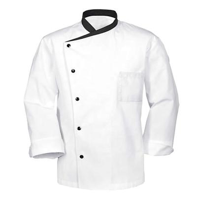 China Anti-Pilling Kitchen Chef Uniform Jacket Coat Cheap Design White for sale