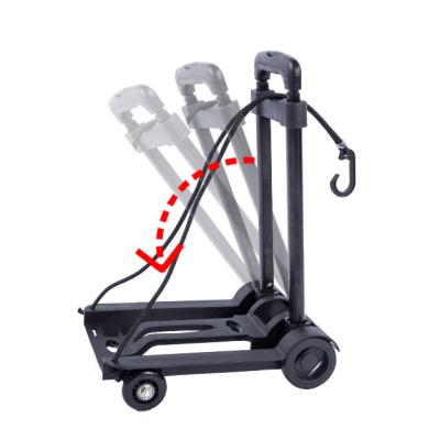 China Luggage cart Shopping cart Transport labor-saving Plastic Folding Shop Trolley Foldable Cart for Supermarket Hotel Airport for sale