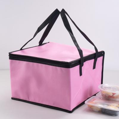 China Promotional Logo Reusable Thermal Insulation Waterproof Lunch Bag Custom Wholesale Non Woven Insulated Small Cooler Bag For Food for sale