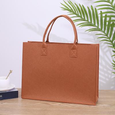 China Who respects the environment; Recyclable; Hot Products Reusable 2022 Eco-friendly Ladies Felt Shopping Bag Women Handbags Tote Bag Leisure Felt Fabric Bag for sale