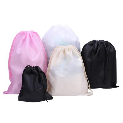 China Who respects the environment; Recyclable; Wholesale Customized Reusable Fashion Drawstring Nonwoven Backpack With Logo Dusty Pack With Pocket Sport Gym Rope Bag for sale