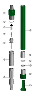 China 4inch High Air Pressure DTH Hammer With DHD340 Connection for sale