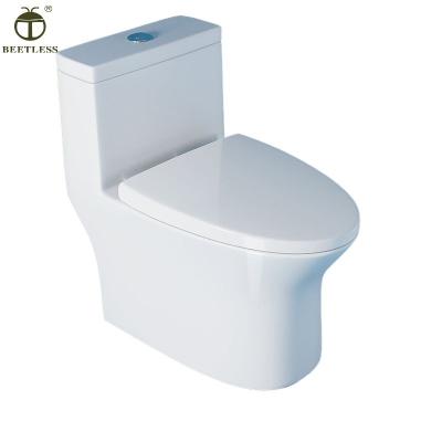 China Hot Selling Hidden Sanitary Ware Bathroom Ware Cistern Design Short Length Drain White Toilet for sale