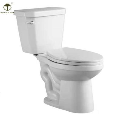 China Cheaper French Bathroom Double-Flow Ware Siphonic Closestool Two Piece Ceramic Toilet Chinese Toilet Sanitary Ceramics for sale