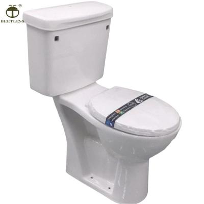 China Cheap Ceramic Two Piece Bathroom Commode Toilet Automatic Operation Price Commercial Toilet For Hotel for sale