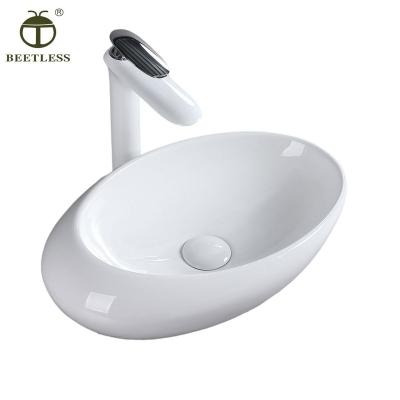 China Wholesale Durable Art Design Safety Toilet Hand Wash Ceramic Wash Basin Bathroom Sink for sale