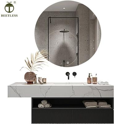 China Adjustable Modern Industrial Style Bathroom Vanities Luxury Solid Wood Cabinet 18x24(Size) for sale