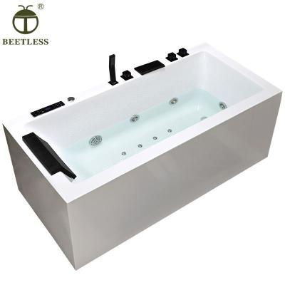 China Freestanding massage bathtub with pillow and massage for sale