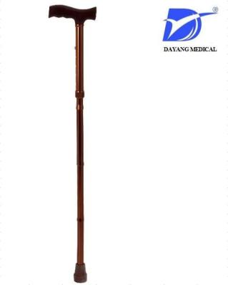 China Brown Aluminum Folding Walking Cane Stick 65*15*28CM for sale