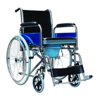 China Filp Back Armrest Legrest Toilet Commode Chair Folding Detachable Wheelchair DY02681 for sale