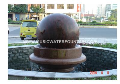 China Feng Shui Ball / Rolling Ball  Garden Stone Water Fountains  For Indoor Or Outdoor for sale