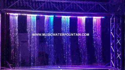 China Musical Interactive Rain Curtain Waterfall Digital Water Curtain Decorated for sale